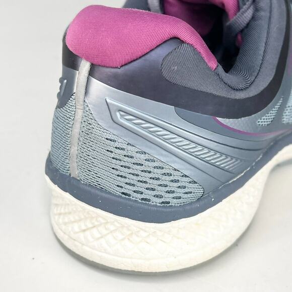 Saucony Triumph ISO 4 Running Sneakers Shoes Fog Grey Silver Purple Women 10 - Picture 8 of 13